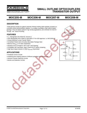 MOC205VM datasheet  